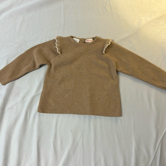 Zara - long sleeve rib knit pullover sweater. Size 6-9 months - Picture 1 of 4